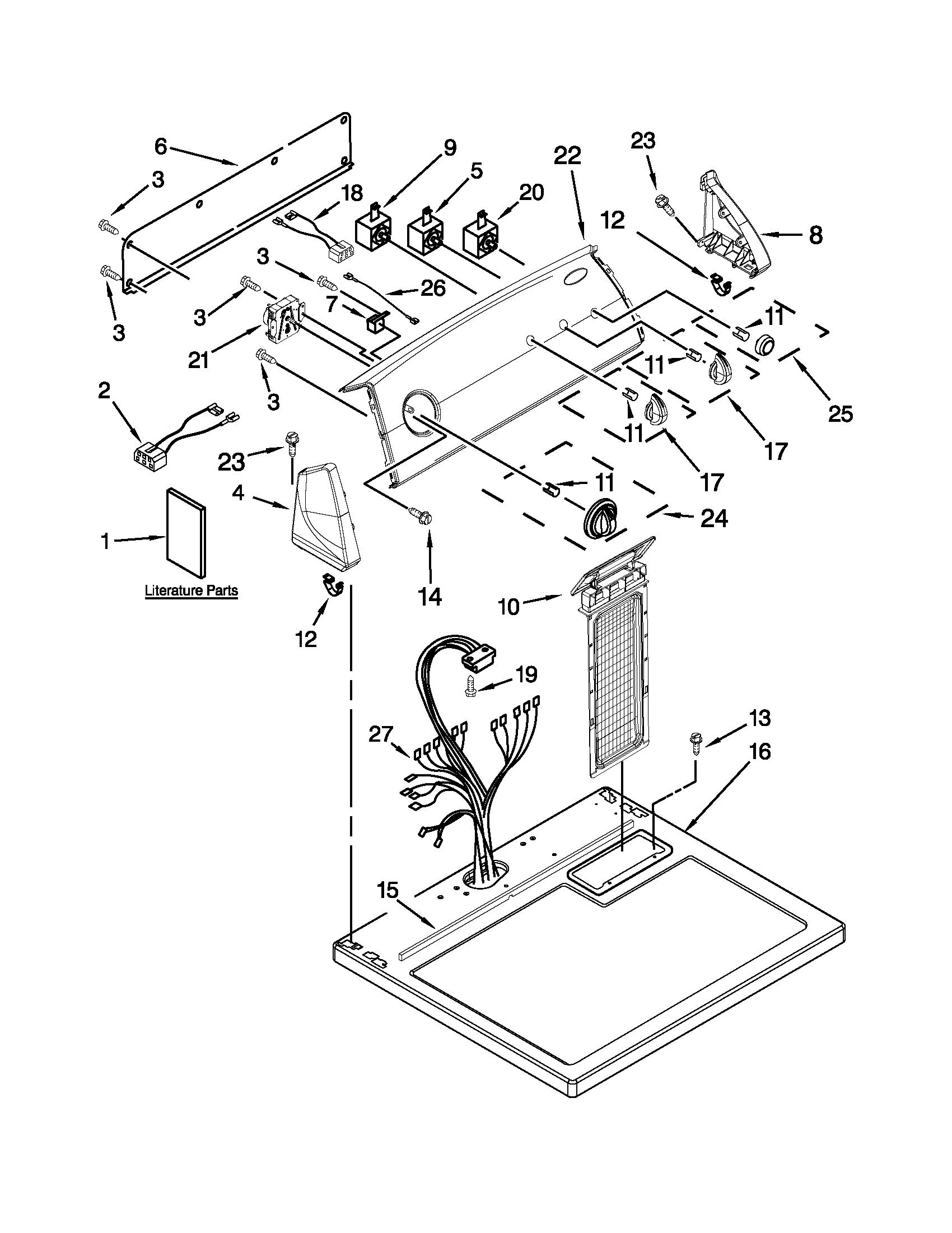 Top and console parts