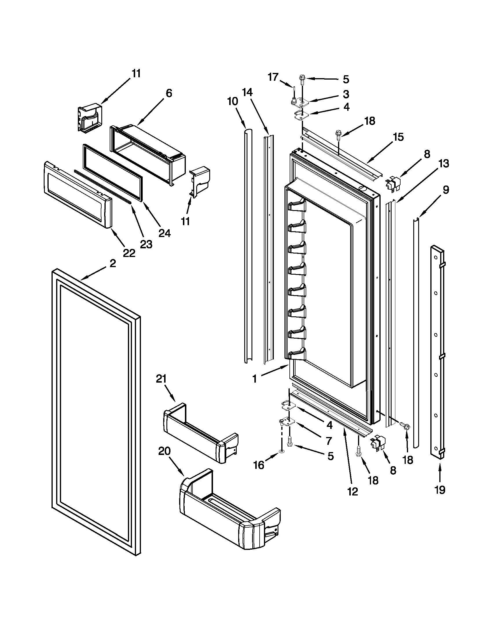 REFRIGERATOR DOOR PARTS