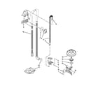 KitchenAid KUDC10FXBL7 fill, drain and overfill parts diagram