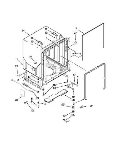 Tub and frame parts