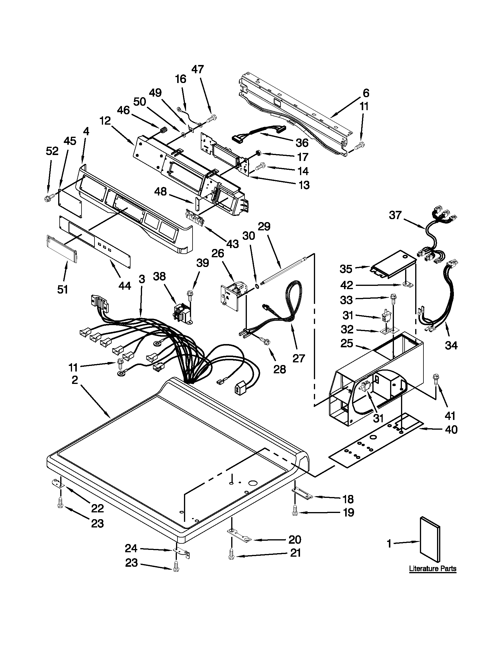 Top and console parts