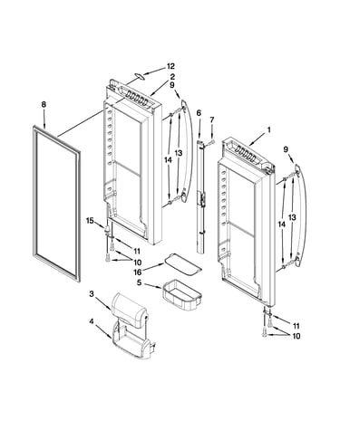Refrigerator door parts