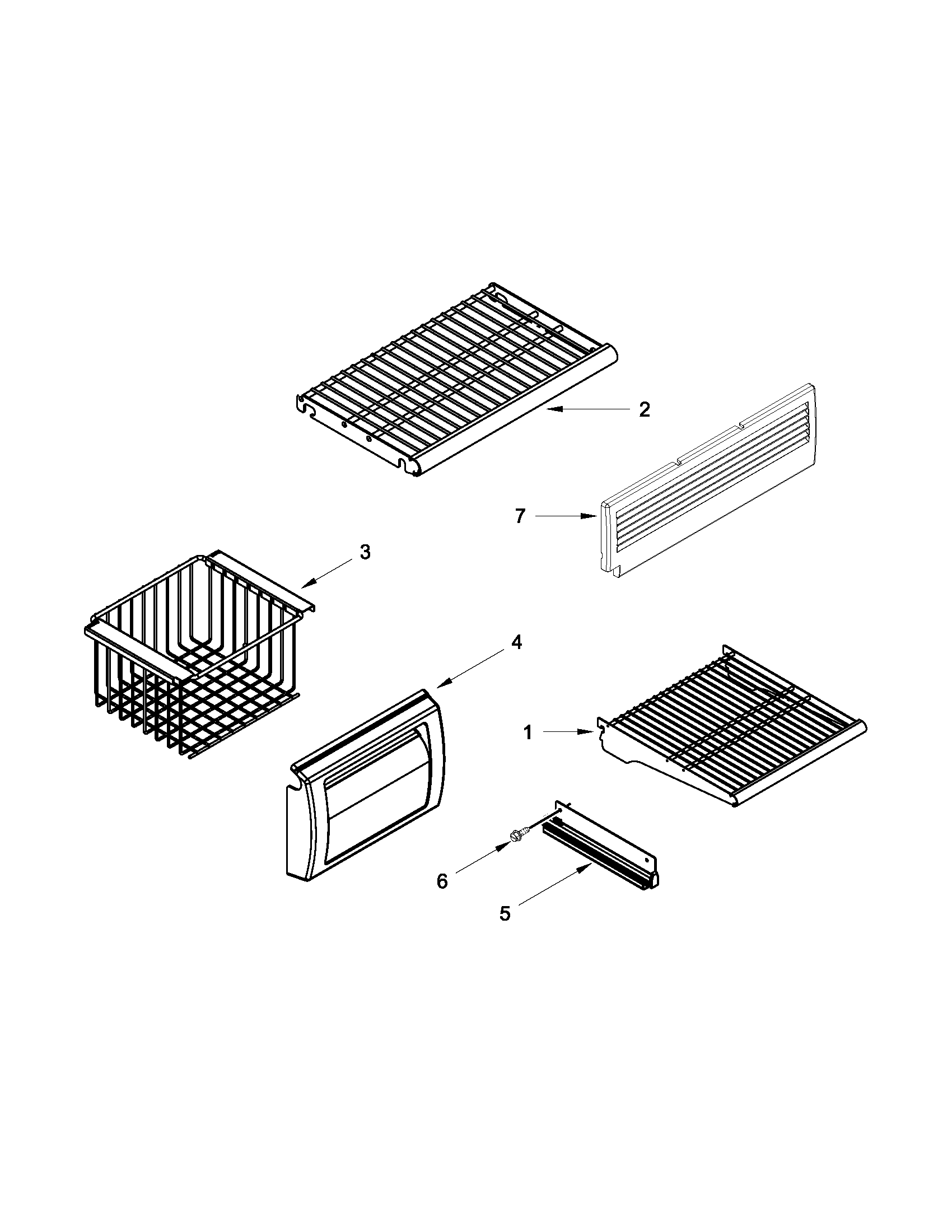 Freezer shelf parts