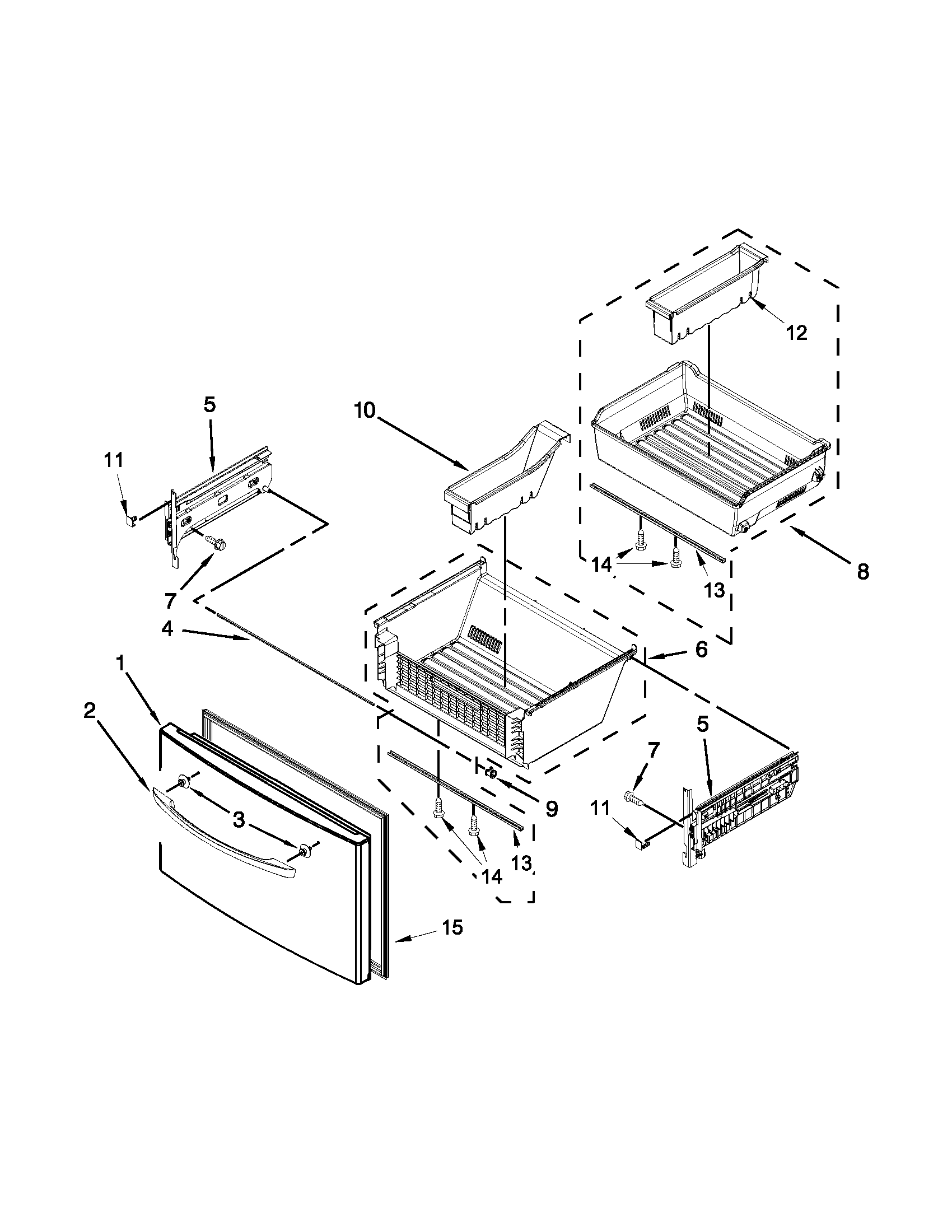 Freezer door parts