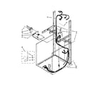 Maytag YMET3800XW1 dryer support and washer harness parts diagram