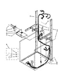 Dryer support and washer harness parts