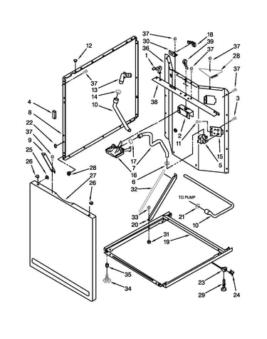 Washer cabinet parts