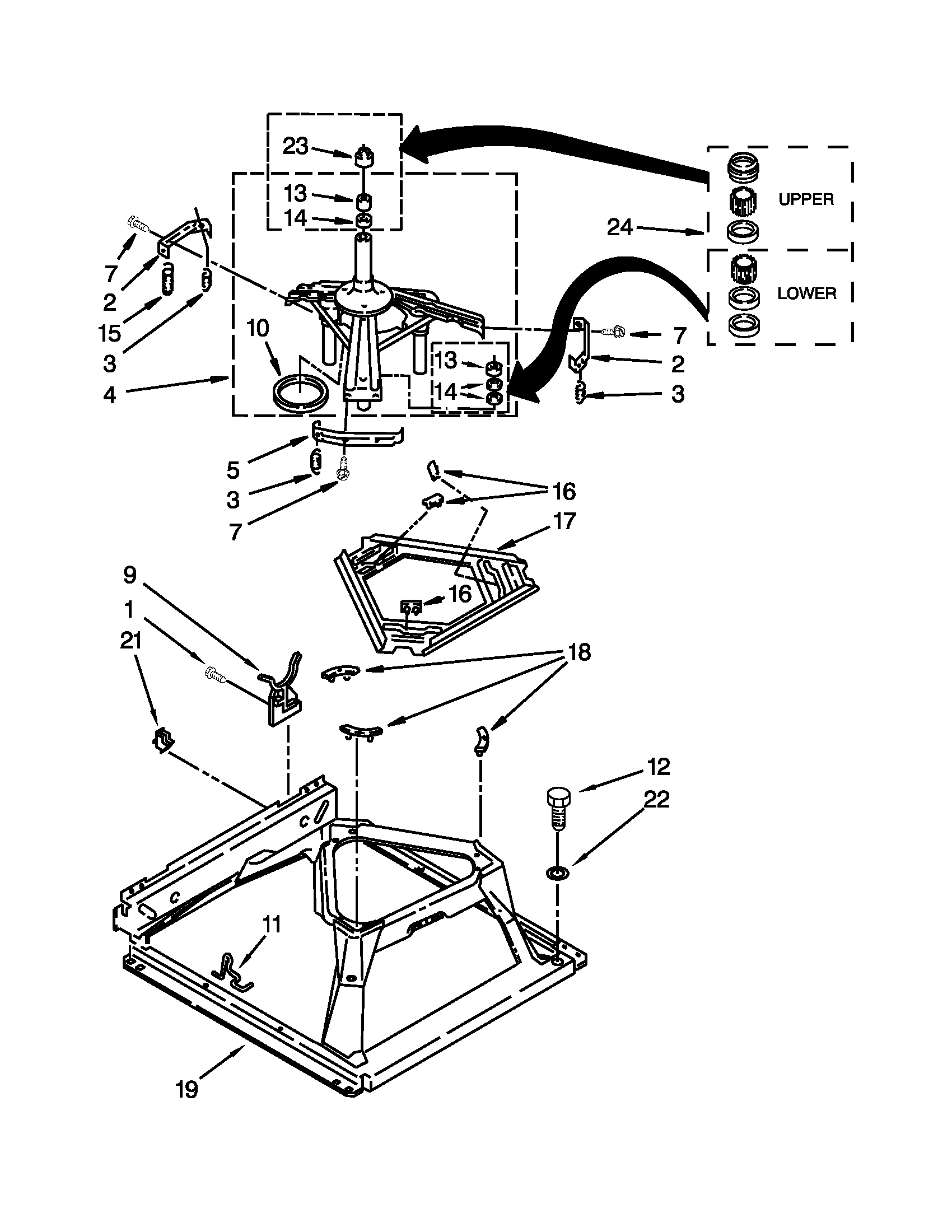 Machine base parts