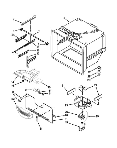 Freezer liner parts