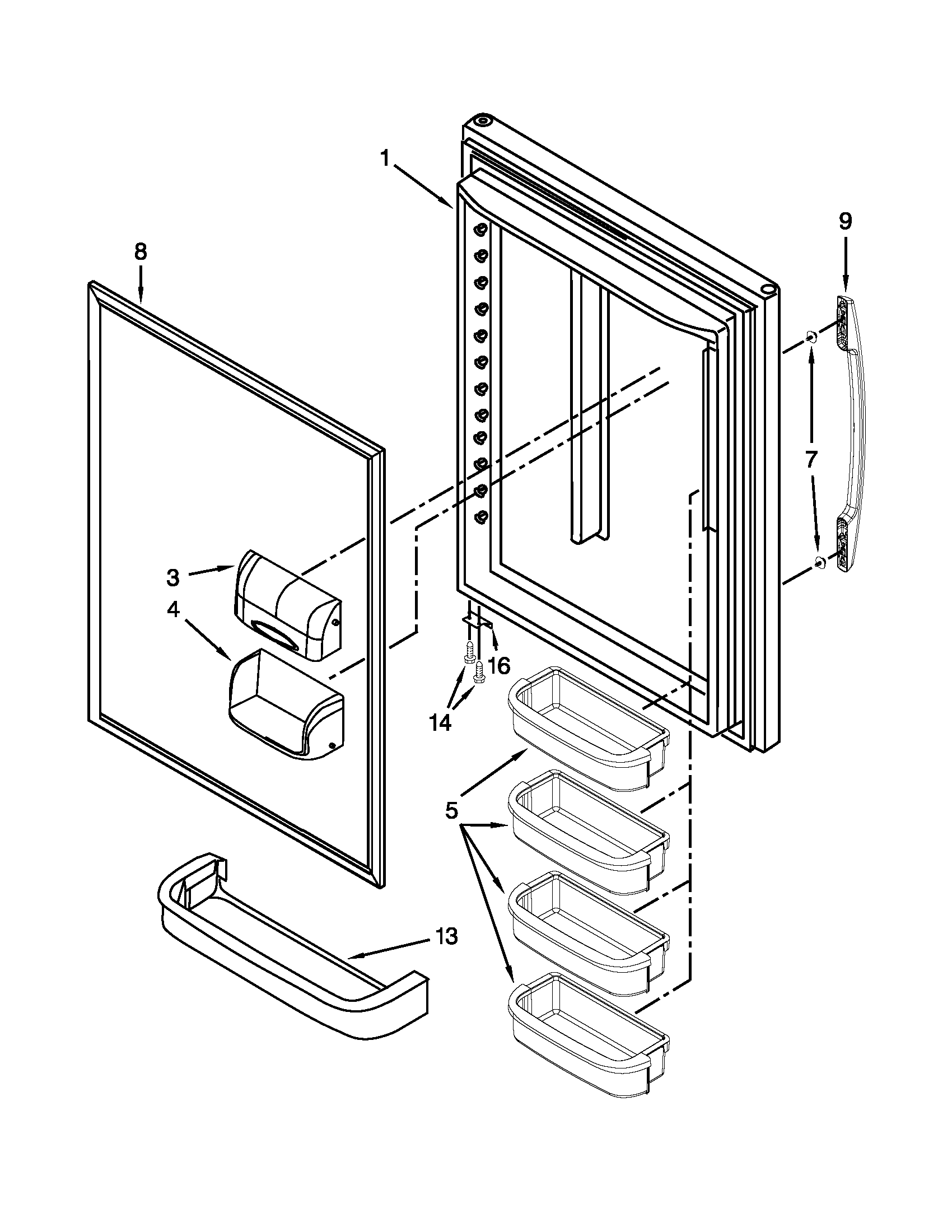 Refrigerator door