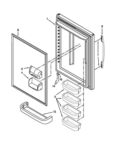 Refrigerator door