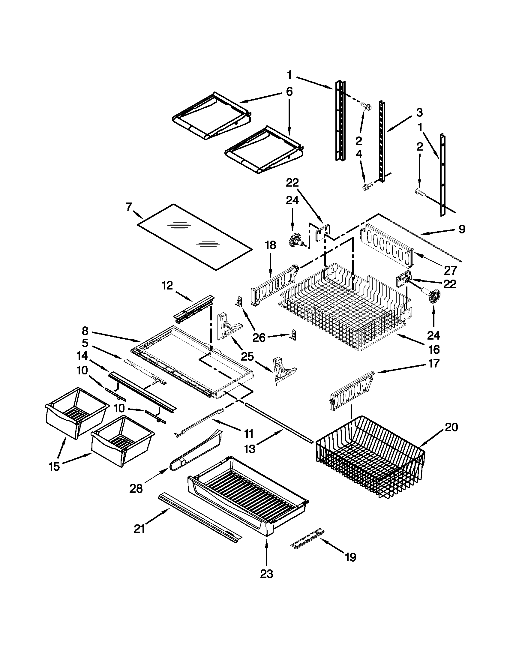 Shelf parts