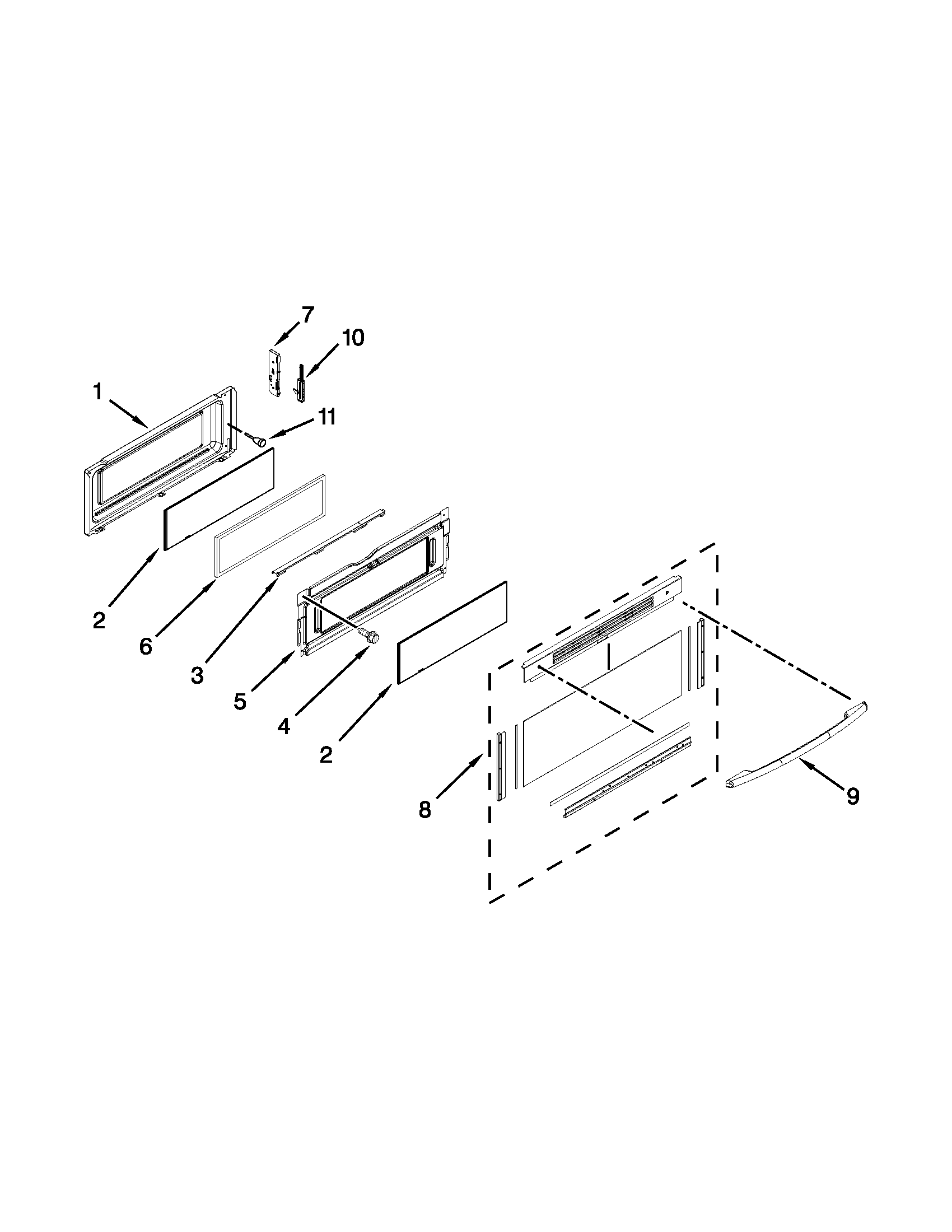 Upper door parts