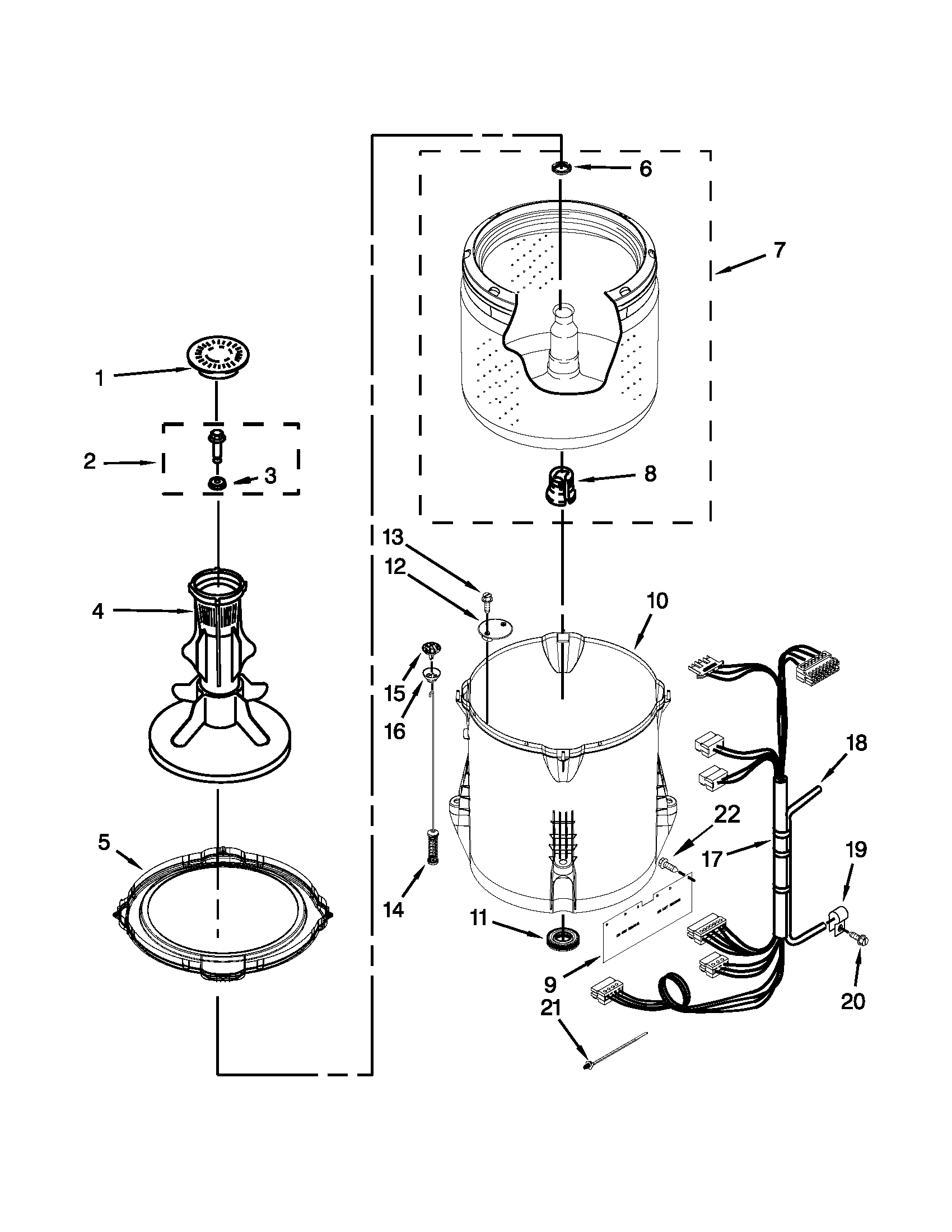 Basket and tub parts
