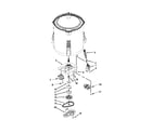 Amana NTW4651BQ0 gearcase, motor and pump parts diagram