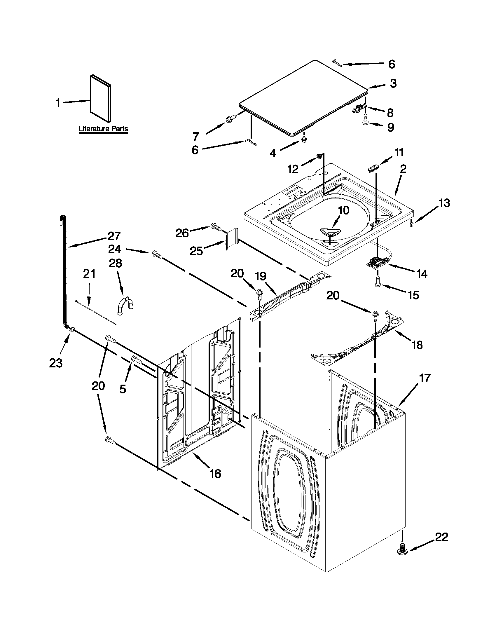 TOP AND CABINET PARTS