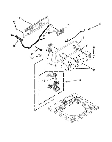 Controls and water inlet parts