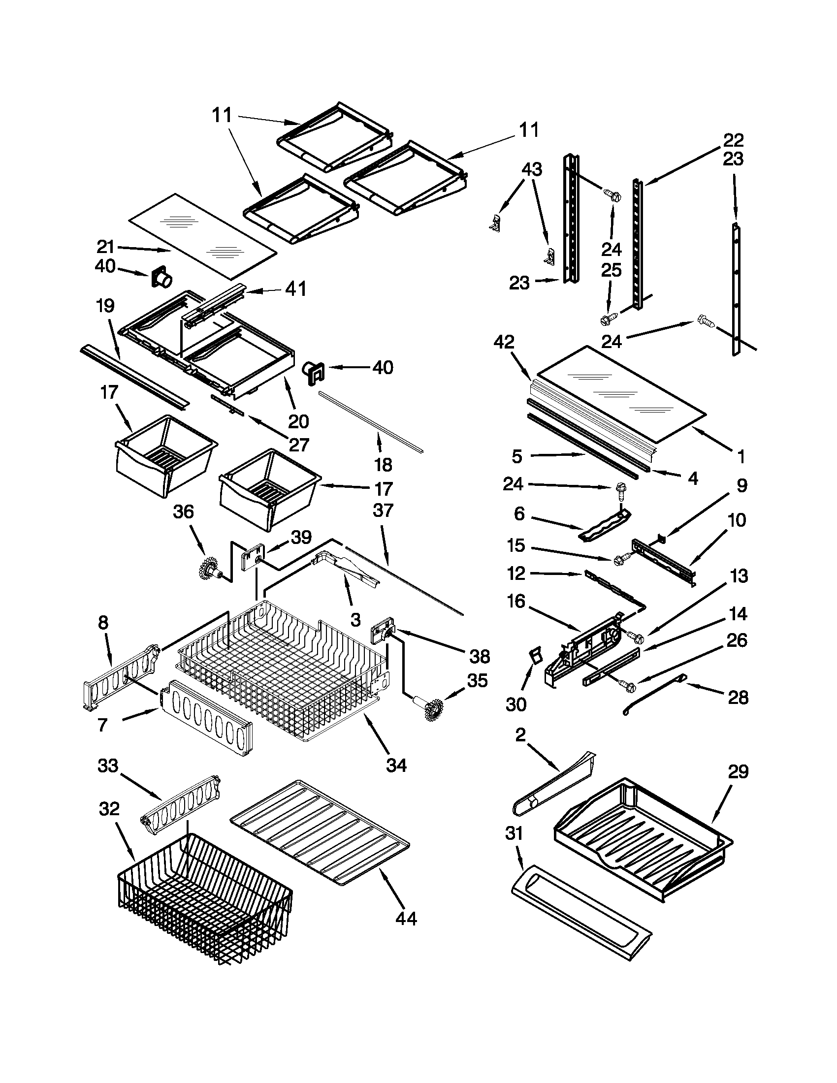 Shelf parts