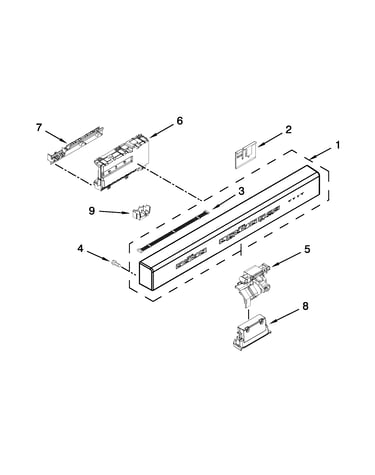 Control panel and latch parts