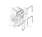 KitchenAid KUDE20IXSSA tub and frame parts diagram