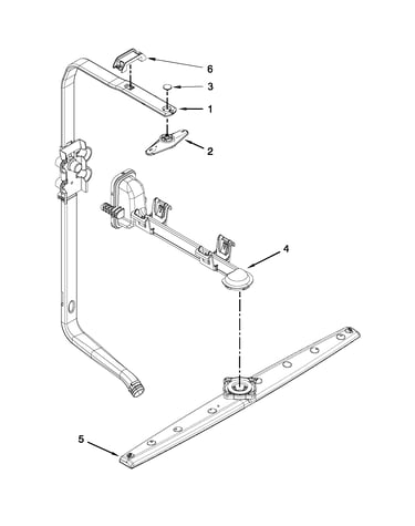 Upper wash and rinse parts