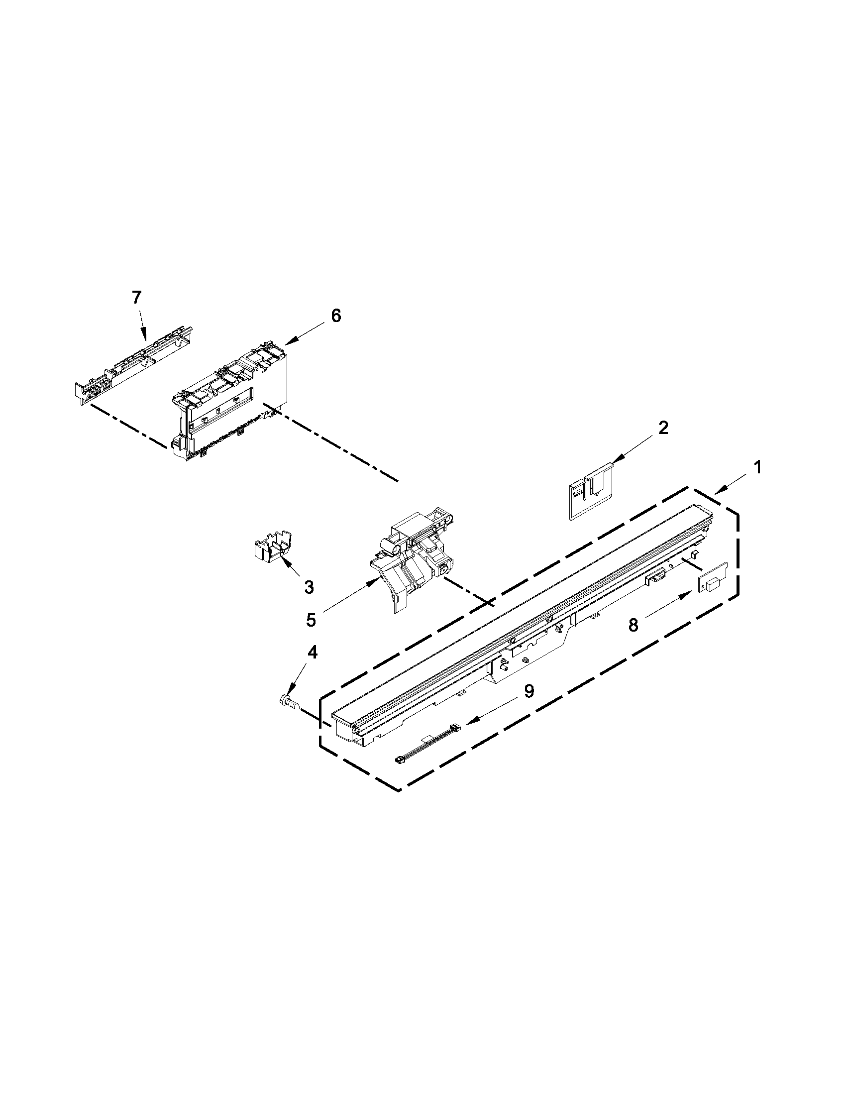 Control panel and latch parts
