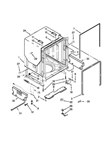 Tub and frame parts