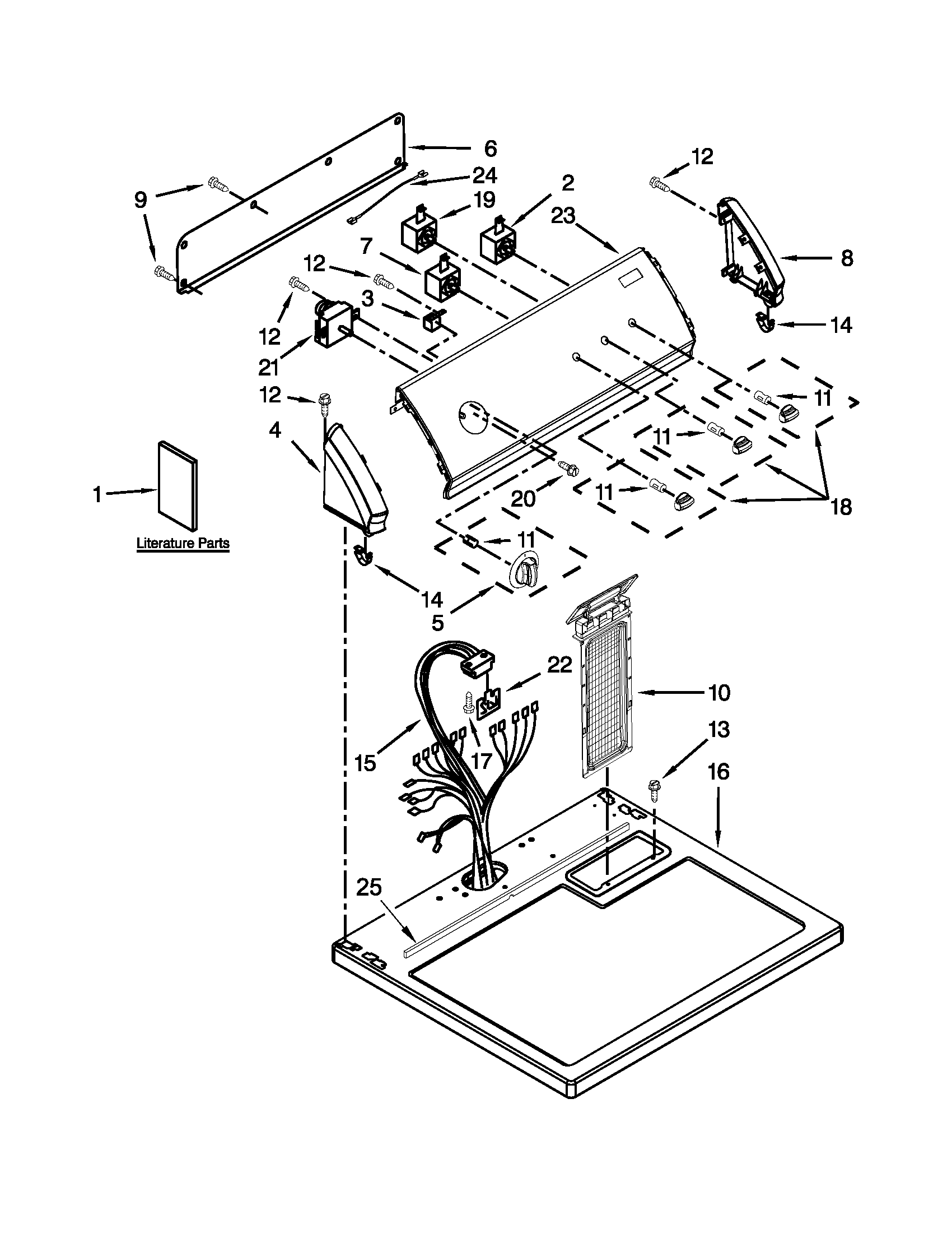 Top and console parts