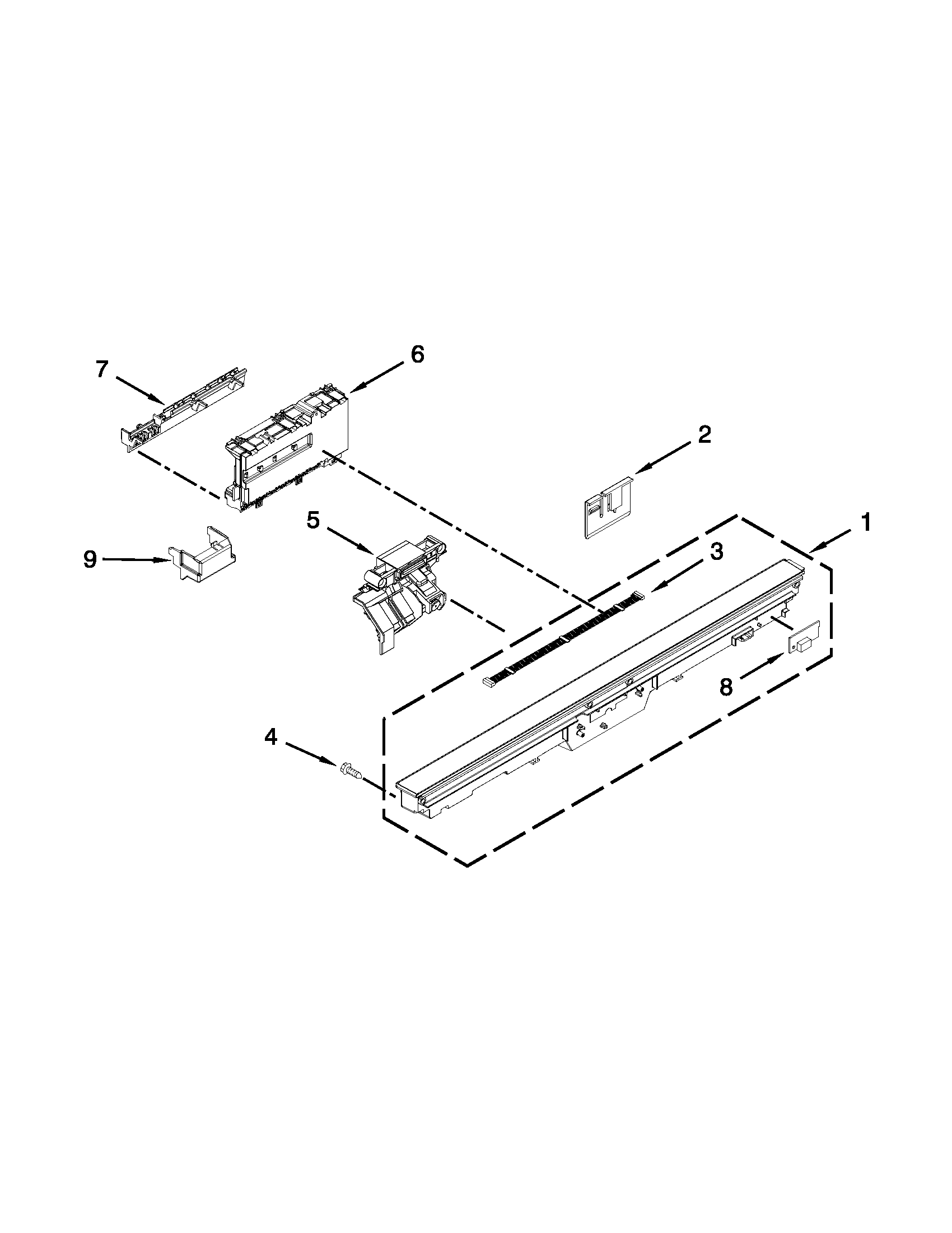 CONTROL PANEL AND LATCH PARTS