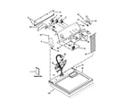 Whirlpool 7MMGDC410BW0 top and console parts diagram