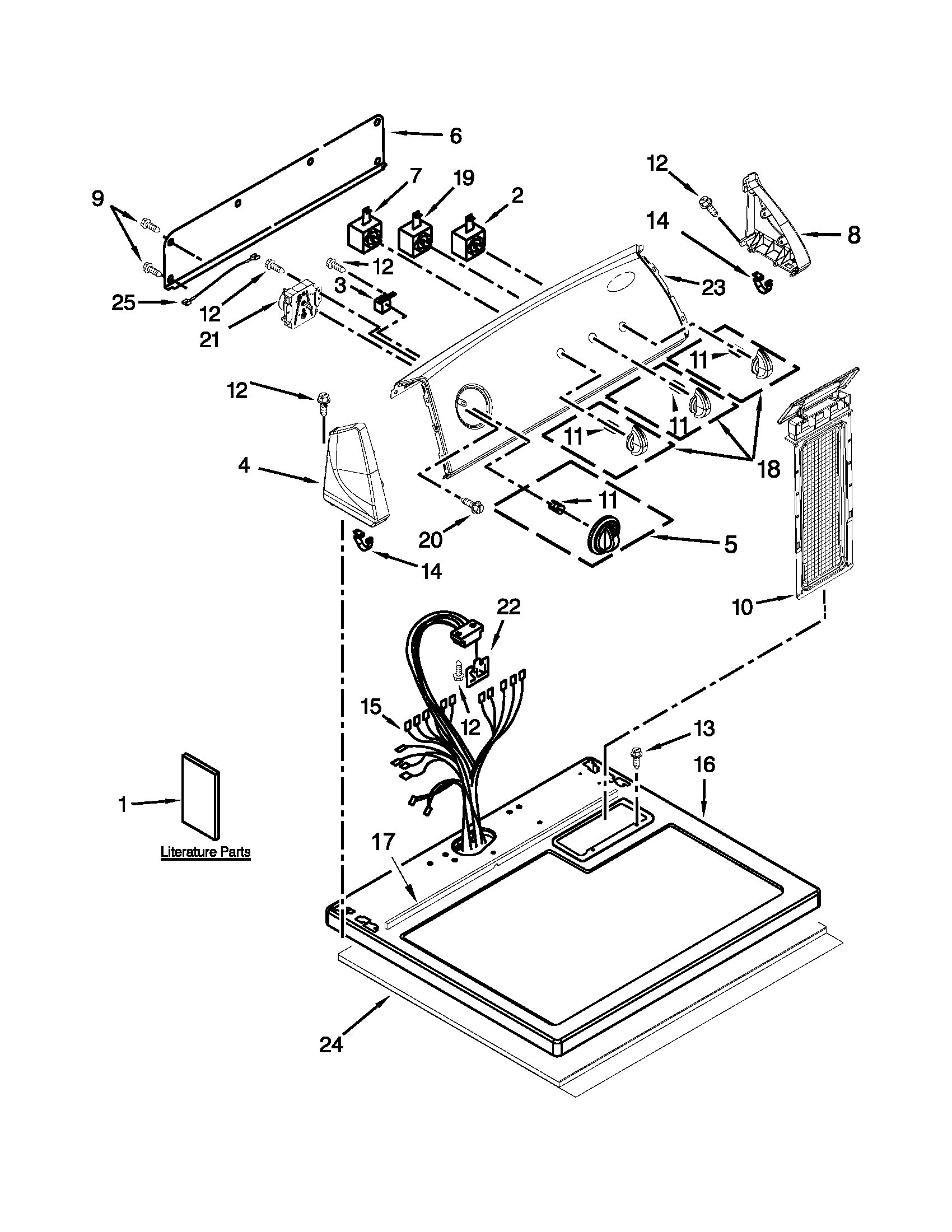 Top and console parts