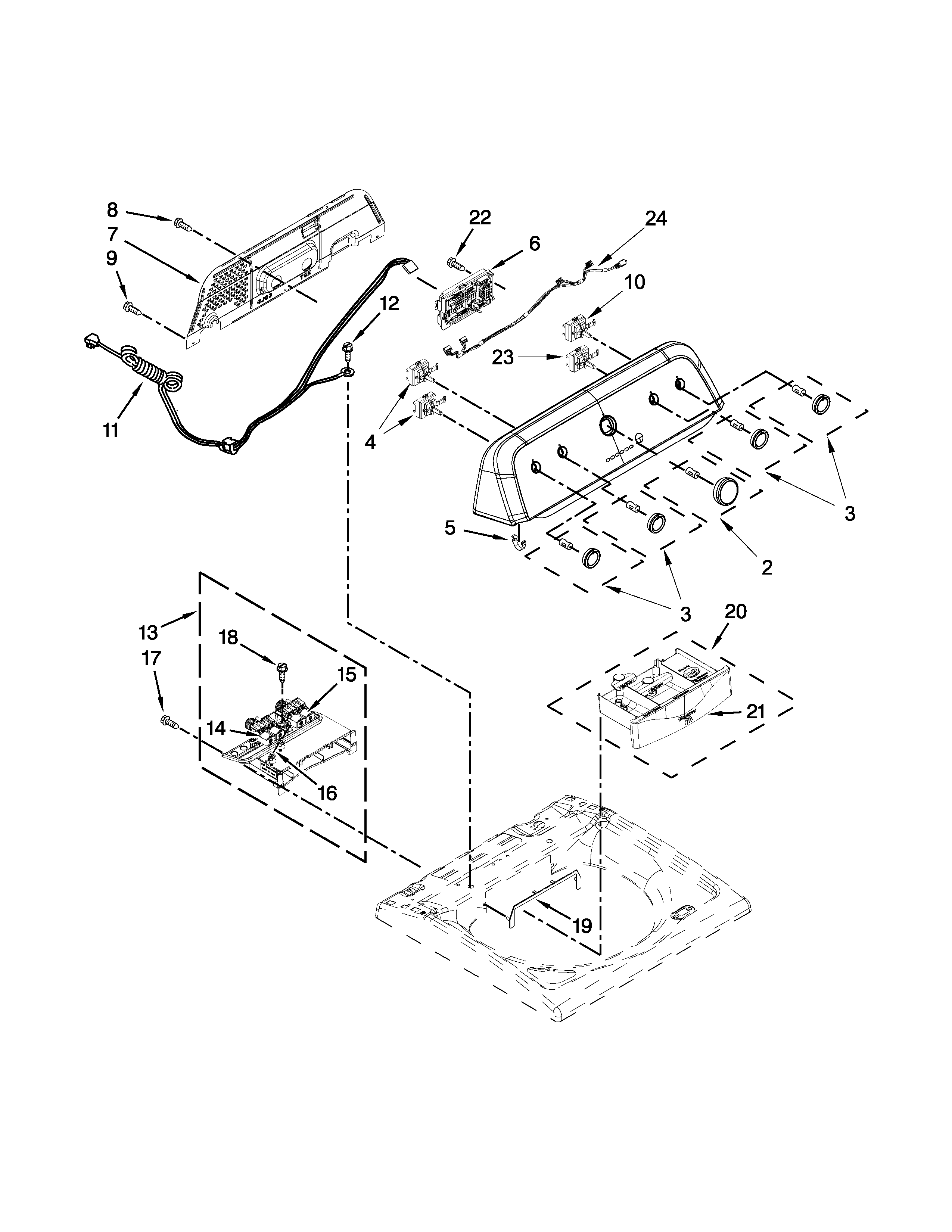 Console and dispenser parts