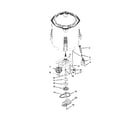 Maytag MVWX600BW0 gearcase, motor and pump parts diagram