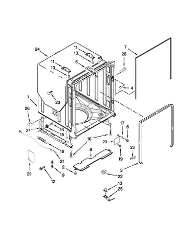 Tub and frame parts