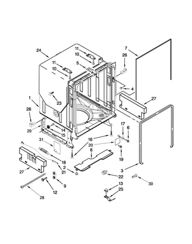 Tub and frame parts