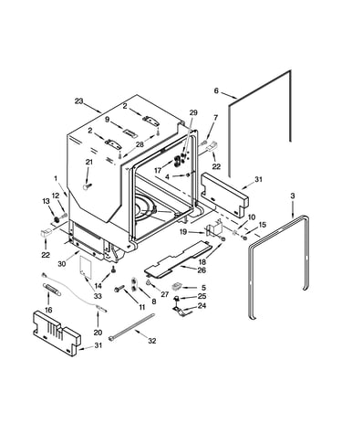 Tub and frame parts