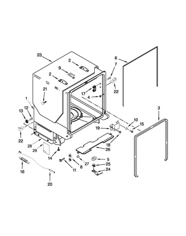 Tub and frame parts