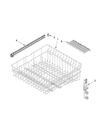Upper rack and track parts
