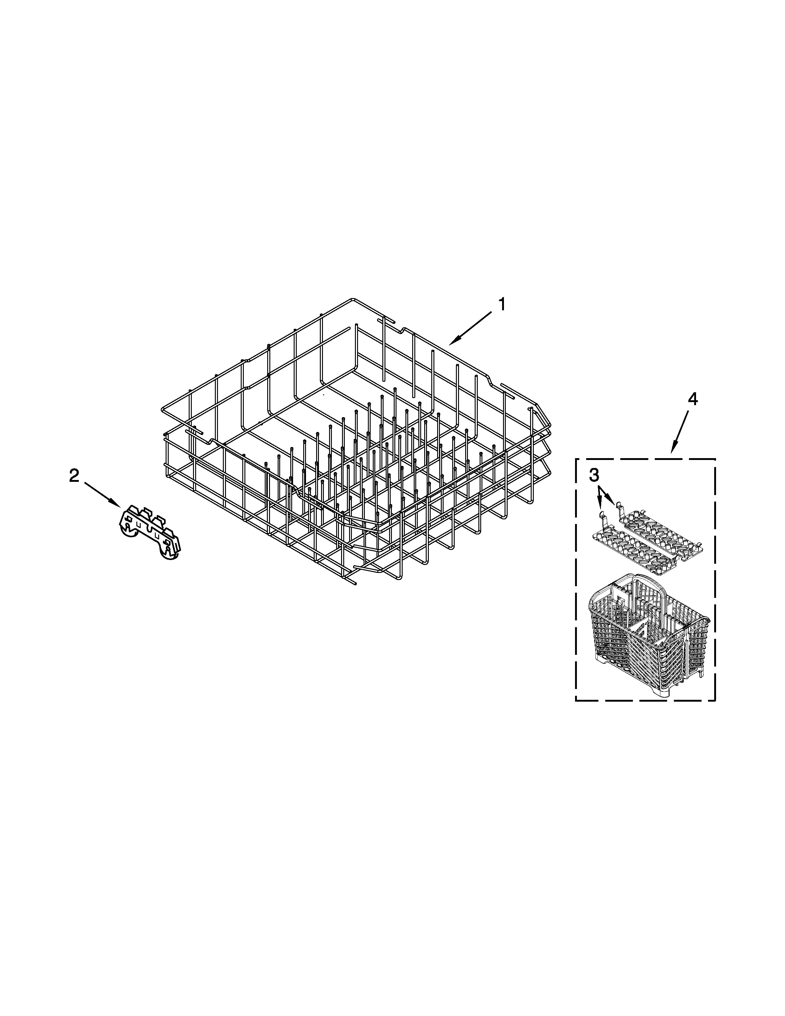 Lower rack parts