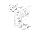 Amana NTW4611BQ0 controls and water inlet parts diagram
