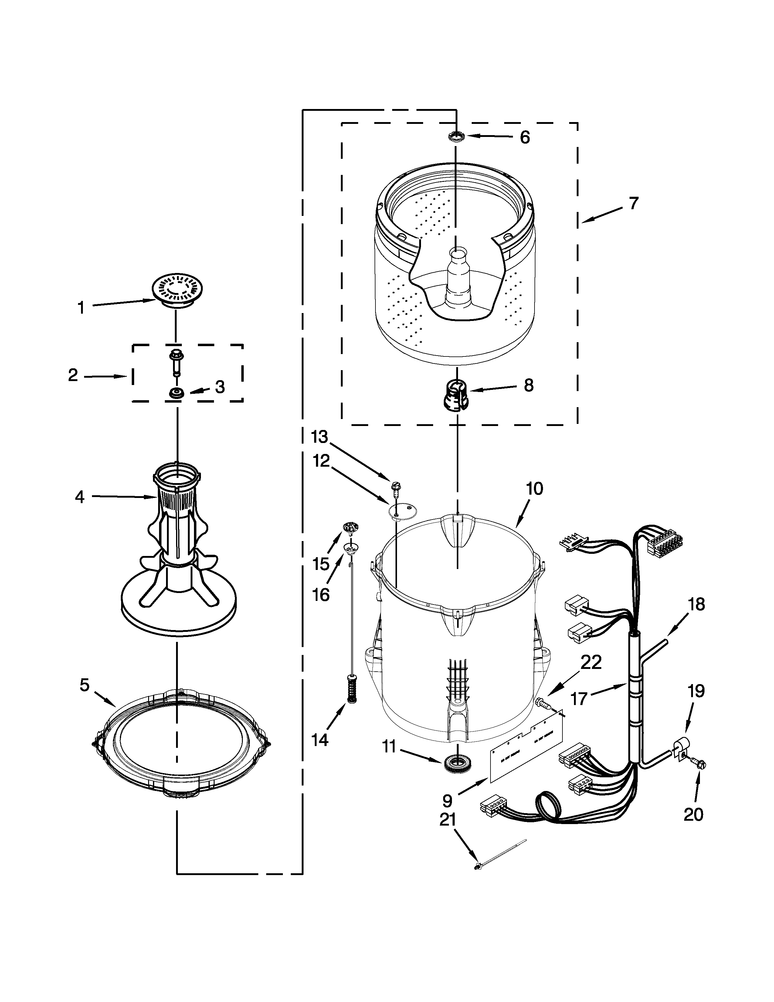Basket and tub parts
