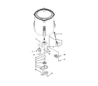 Amana NTW4611BQ0 gearcase, motor and pump parts diagram