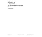 Whirlpool WFG520S0AW0 cover sheet diagram