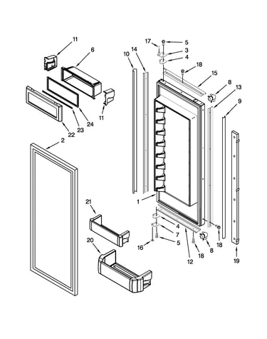 Refrigerator door parts