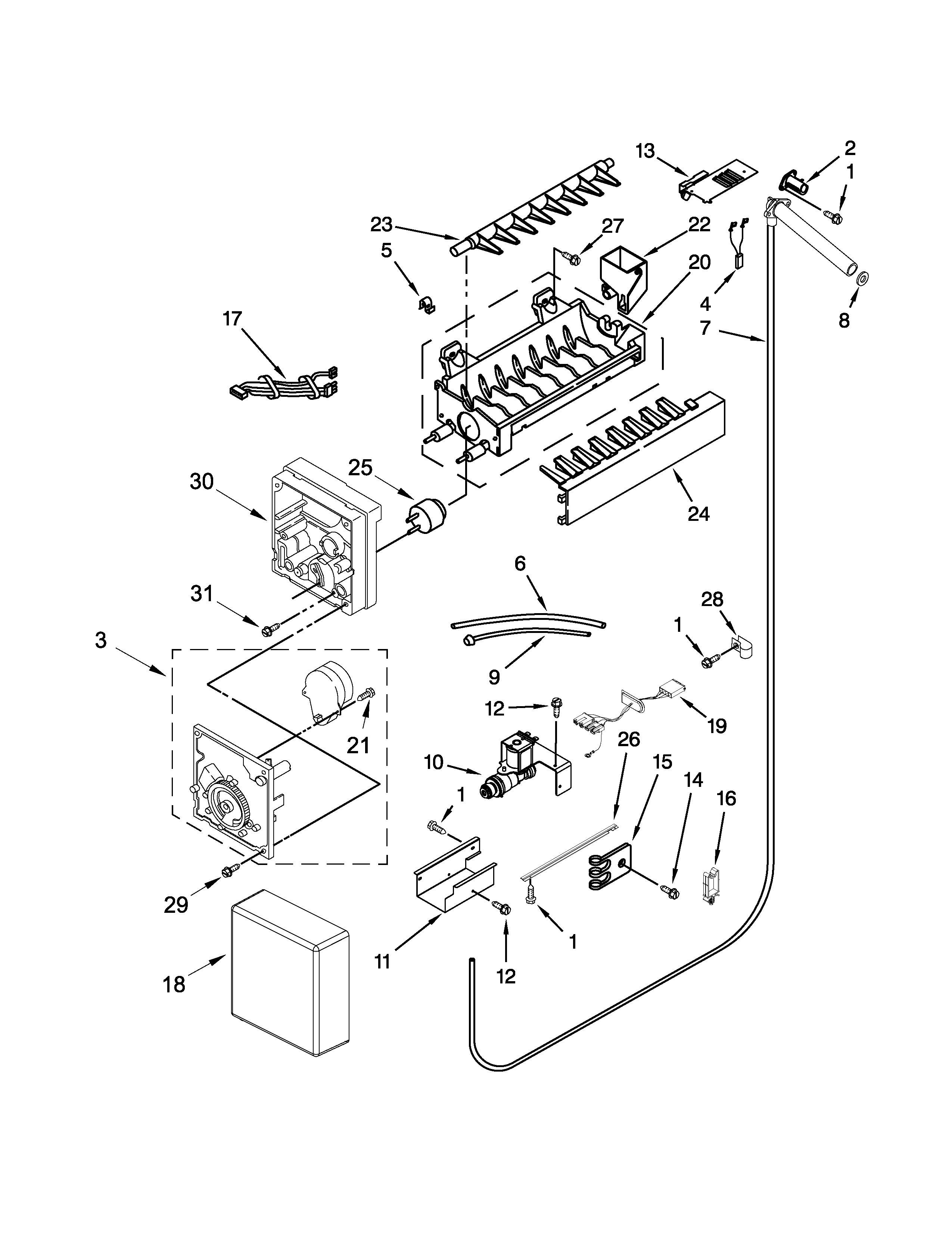 Ice maker parts