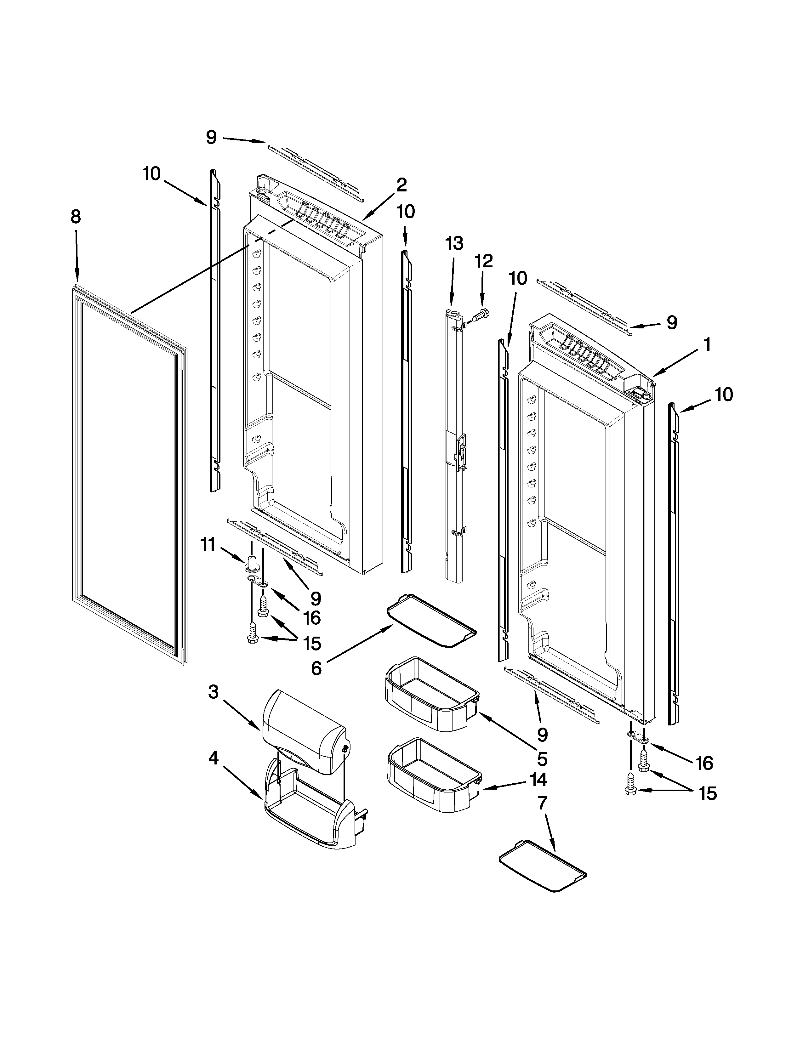 REFRIGERATOR DOOR PARTS