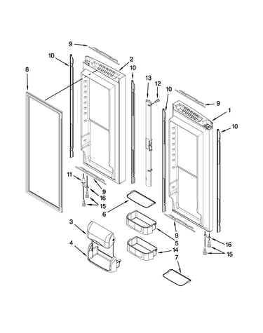 Refrigerator door parts