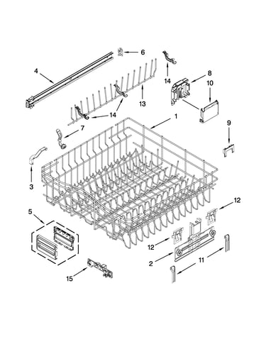 Upper rack and track parts