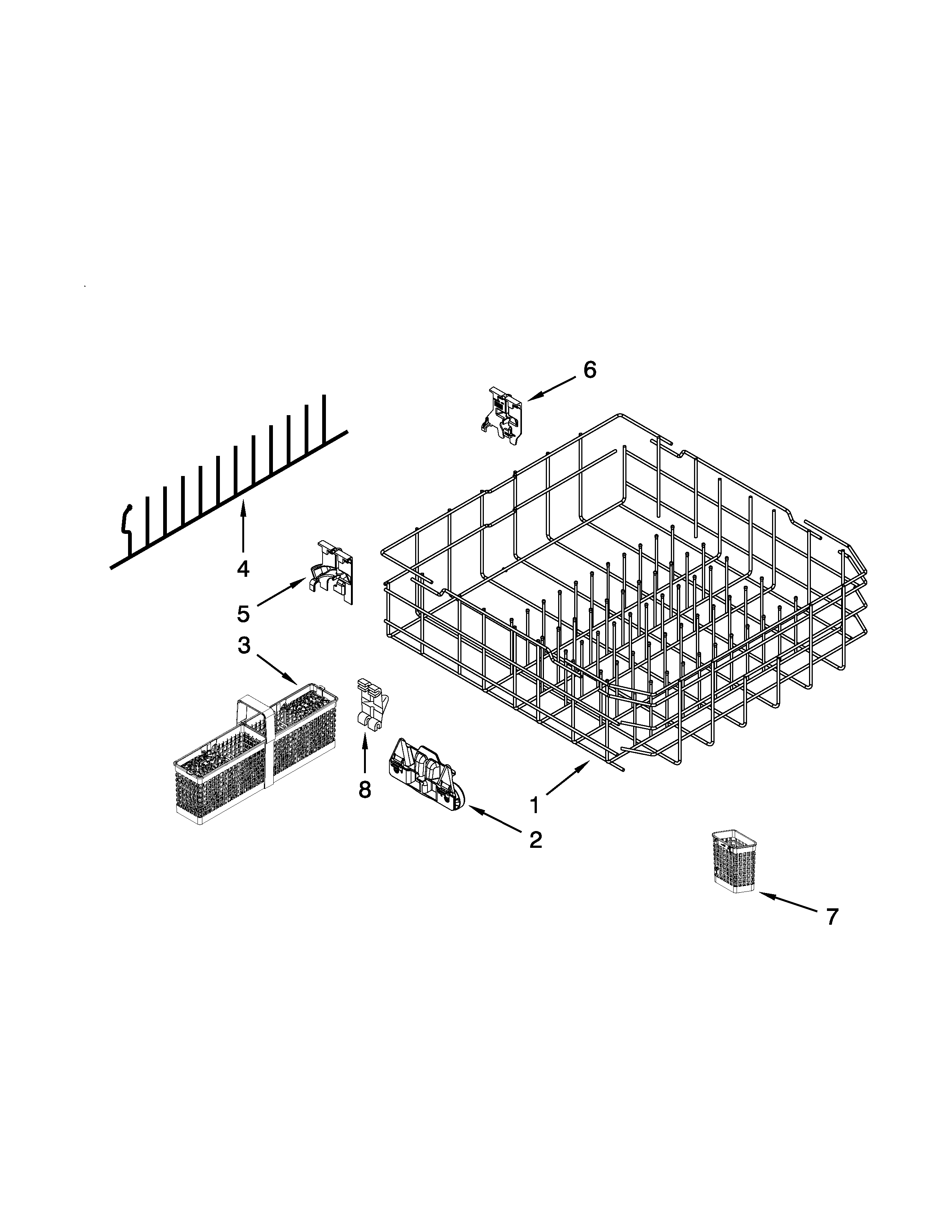 Lower rack parts