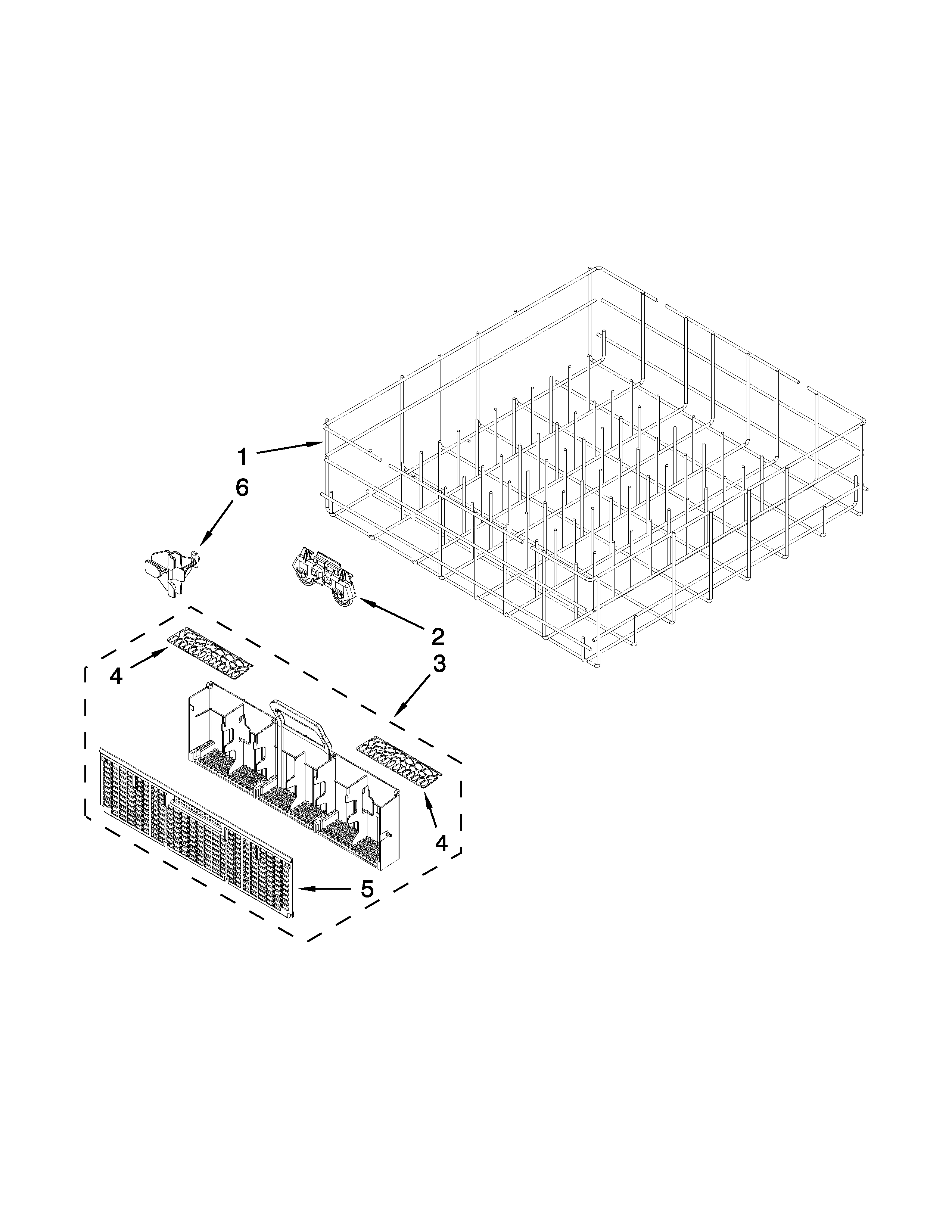 Lower rack parts